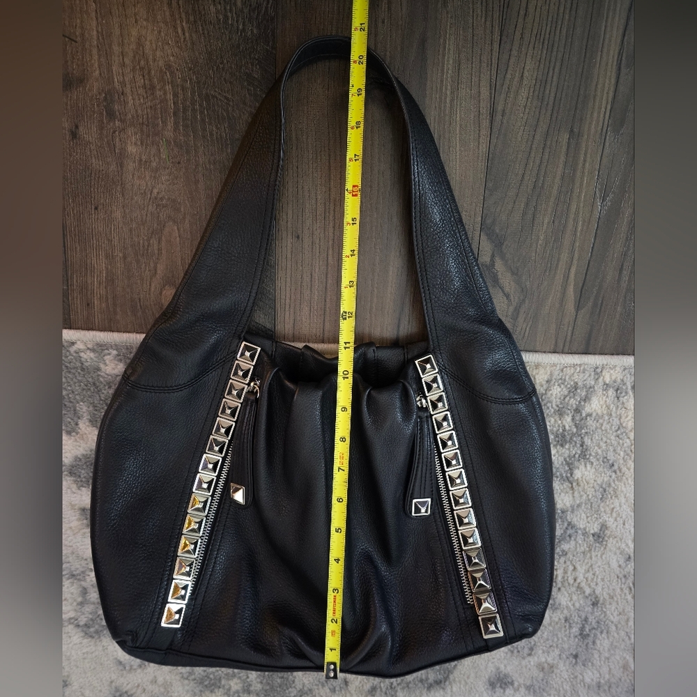 B. MASKOWKY Black Studded Leather Shoulder Bag - Picture 6 of 15